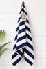 DiamondTree Beach Towel – Cabana Stripe, 100% Pure Ring-Spun Cotton, Large 30 x 60 Inches, Soft, Absorbent & Quick-Dry Pool and Beach Towel
