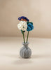 Rustic Crochet Flower Bouquet in Grey Vase