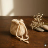 🌾 Rustic Elegance: Hand-Crocheted Drawstring Pouch