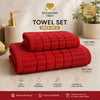 DiamondTree Premium Red Towel Set – Pack of 2 | Bath Towel & Hand Towel