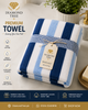 Diamond Tree Premium Striped Bath Towel | 100% Cotton Ultra Soft & Absorbent Luxury Towel