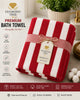 Diamond Tree Premium Striped Bath Towel | 100% Cotton Ultra Soft & Absorbent Luxury Towel