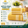 DiamondTree Yellow Bath & Hand Towel Set – Premium Quality & Stylish Comfort | DiamondTree.pk