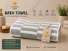 Diamond Tree Premium Bath Towel | Soft Cotton Striped Towel | Highly Absorbent & Quick Dry Bath Towel
