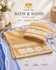 Diamond Tree Premium Bath & Hand Towel Set | Ultra Soft, Highly Absorbent & Elegant Floral Design